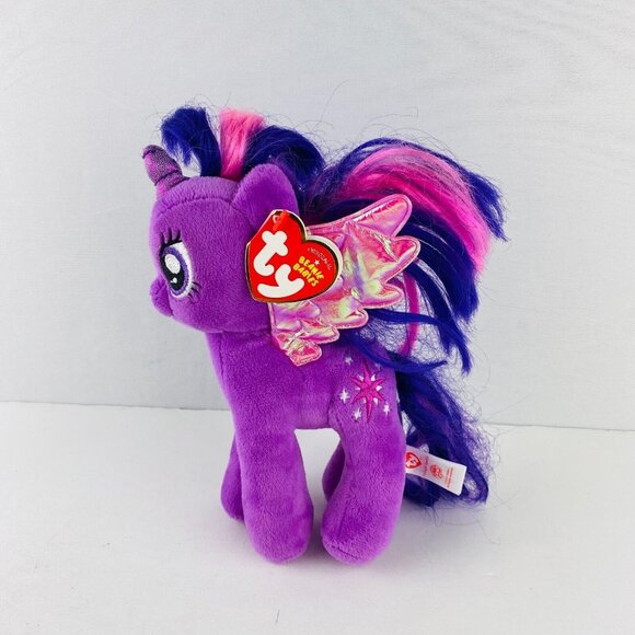 Ty My Little Pony MLP Twilight Sparkle Character Plush Toy Shiny Wings New - Picture 1 of 6